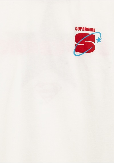 Mavi - Supergirl Baskılı Ekru Tişört 7610496-70057