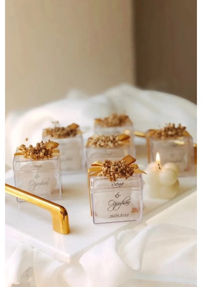 Bernami Biblo Pinterest Düğün/nişan/söz/sünnnet/kına Hediyelikleri / Özel Düğün Lüks Mini Çiçekli Bubble Mum - 10 Adet