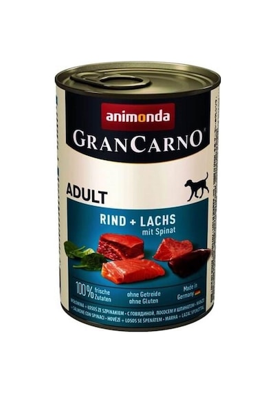 Animonda Gran Carno Sığır Etli Ispanaklı Yetişkin Konserve Köpek Maması 400 G