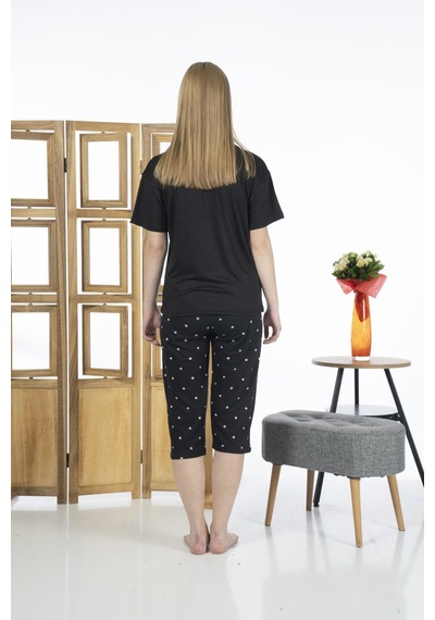 Estiva 24063 Kadın Kısa Kollu Kapri Pijama Takım 001