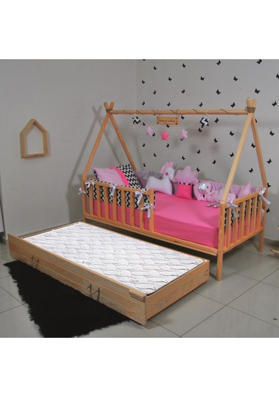 Markaawm Markaawm Montessori Çocuk Yatak Yavrulu 90X190 Karyola Derya