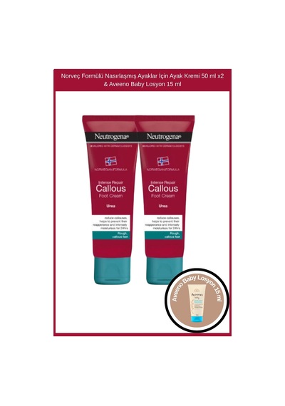 Neutrogena Norveç Nasırlaşmış Ayaklar İçin Ayak Kremi 2 x 50 ML + Aveeno Baby Losyon 15 ML