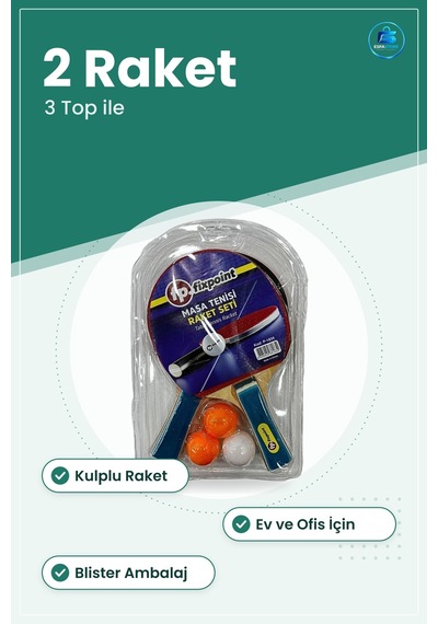 Masa Tenisi Seti 2 Raket 3 Top Kulplu Raketli Pinpon Oyun Ev Ofis