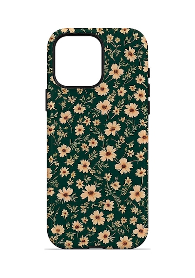 Velvoria Valestra Yeşil Papatya Apple iPhone Uyumlu 15 Pro Darbe Korumalı Kılıf Valestra Select - Yeşil Papatya