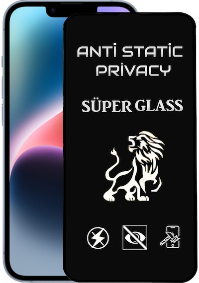 Apple Uyumlu   iPhone 14 Plus Tam Kaplayan Anti Statik Hayalet Süper Cam Ekran Koruyucu