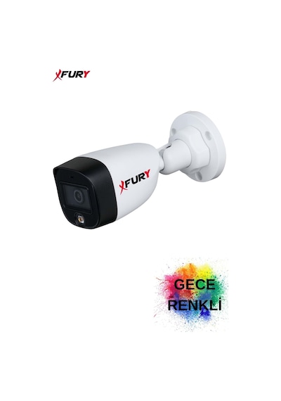 Fury Gece Renkli 5mp Lens 2mp 1080p Full Hd Suya Dayanıklı Güvenlik Kamerası Ultra Led Renkli Gece Görüş