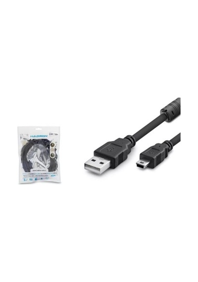 Hadron Hdx7523 Usb Mini V3-5pin To Usb Kablo 3m Siyah