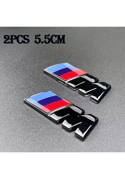 Bmw 6 Serisi Uyumlu M Çamurluk Arması Seti 2'li Gloss Black