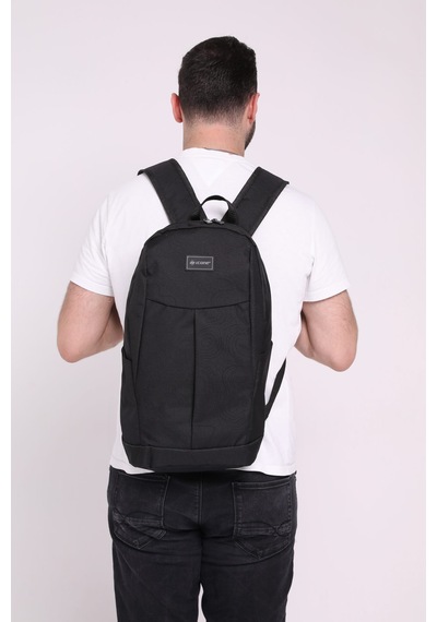 İcone Bag Icone Gölge Baskılı Laptop Gözlü Sırt Çantası Siyah