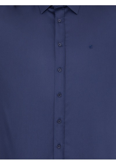 Cacharel Lacivert Slim Fit Uzun Kollu Basic Gömlek