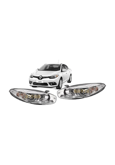 Renault Fluence Sağ Sol Ön Far Lambası Takımı 2013-2016 Mercek