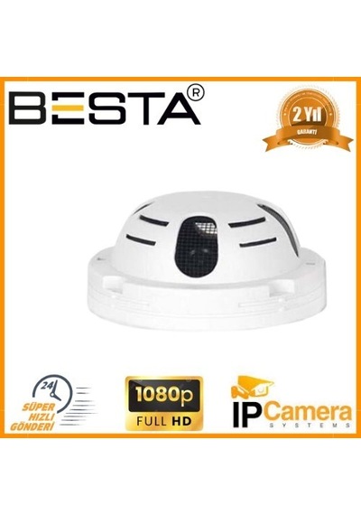 2 Mp 1080p Duman Dedektör Görünümlü Ip Poe Dome Kamera