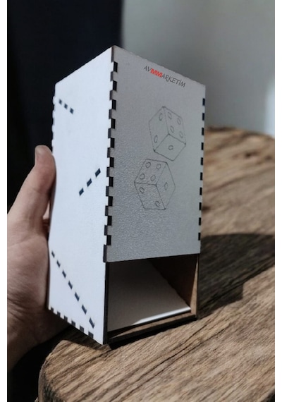 Ahşap Zar Kulesi Zar Atma Aparatı Tavla İçin Zar Atma Kulesi Dice Tower