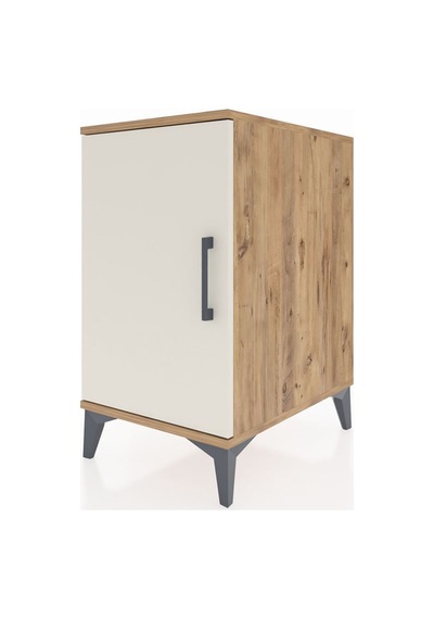 Kronos Komodin 2 Raflı Tek Kapaklı 44x59x80 Çam-aytaşı Atlas Çam