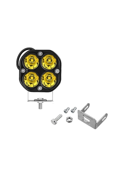 4 LED Sarı Çalışma 40W Motosiklet Off Road Lambası Sis Farı