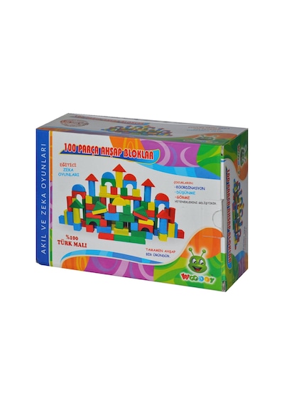 085Kr Woodoy 100 Parça Ahşap  Blok