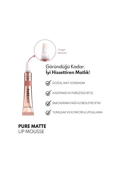Pure Matte Lip Mousse 30 Spiced Nude Kadifemsi Mat Likit Ruj -nude Çok Renkli