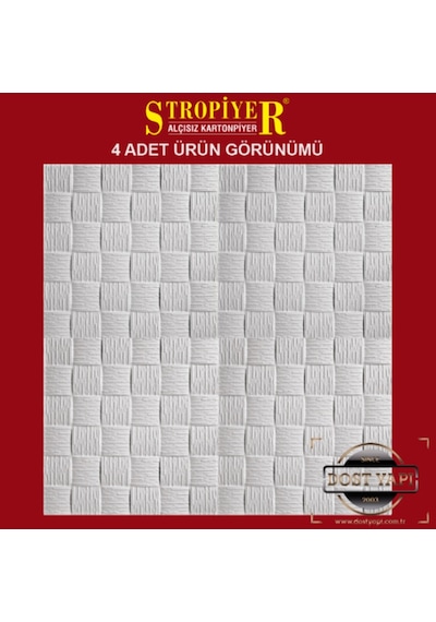 Stropiyer Tavan Kaplama Bambu Modeli , 10 M2 = 40 Ad.