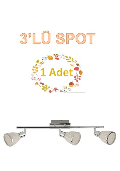 Else Taşlı Led Spot Üçlü Spot Lamba