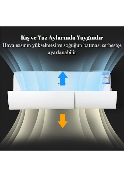 Valkyrie Ayarlanabilir Split Klima Deflektörü Hava Yönlendirme Dağıtma Aparatı Klima Perdesi