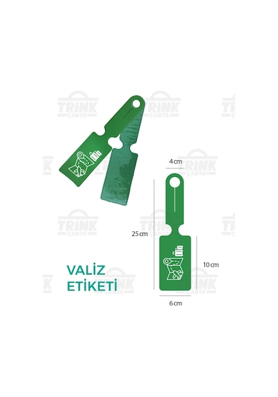 Trink Çanta Valiz Etiketi Ve Bavul Etiketi 2 Adet Şeffaf