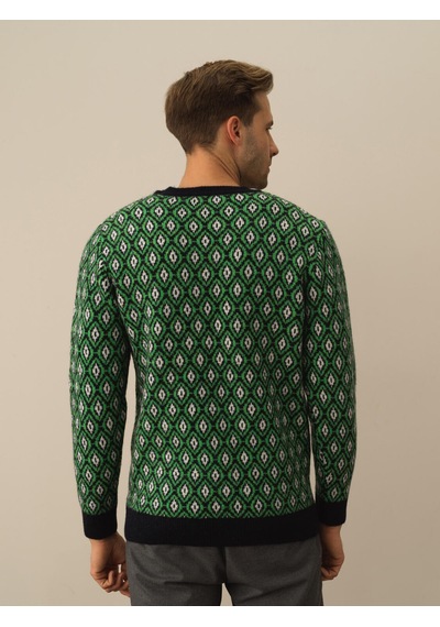 Xint Lacivert Regular Fit Bisiklet Yaka Kazak 801771