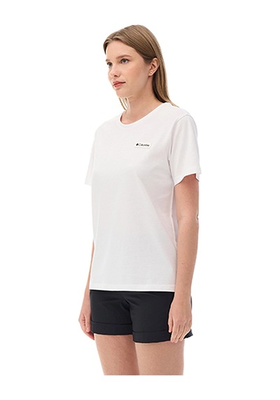Columbia W Label Graphic Ss Tee Kadın Tişört Cs0472 Beyaz