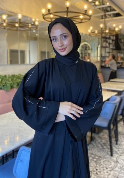 Nazzain Omuzu Taşlı Abaya Çok Renkli
