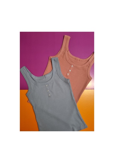 Demirsa Boutique Modelli Fitilli Pamuklu Penye Kaşkorse Kumaş Kalın Askılı Gül Kurusu Ve Mavi Renk Kadın 2'li Atlet Mavi-gül Kurusu Demirsa Boutique Modelli Fitilli Pamuklu Penye Kaşkorse Kumaş Kalın Askılı Gül Kurusu Ve Mavi Renk Kadın 2'li Atlet Mavi-gül Kurusu
