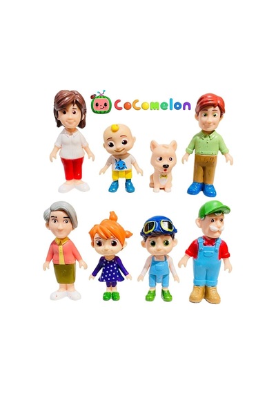 8 Adet Çocuk Oyuncakları Cocomelon Aile Karakter Et Malzeme