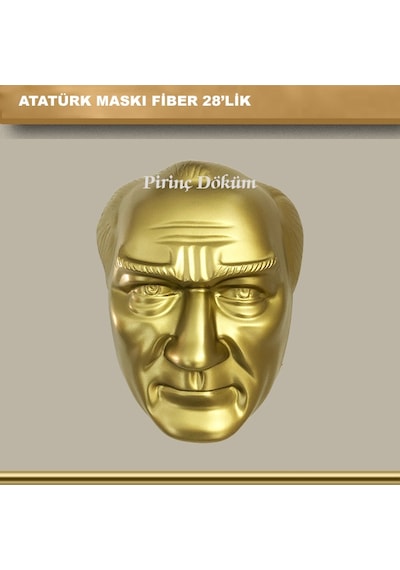 Atatürk Maskı Fiber Glass 28 Cm