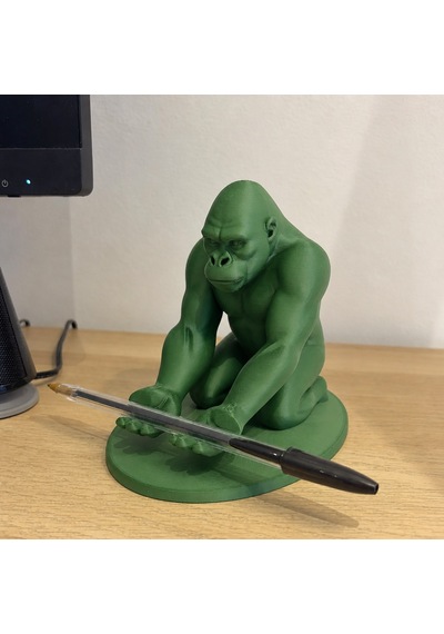 3d Baskı Goril Telefon Tutucu - Kaslı Goril Masaüstü Telefon Standı-yeşil Diğer