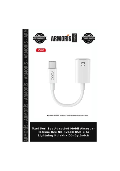 Özel Seri Ses Adaptörü Mobil Aksesuar İletişim Ucu Nb-r268b Usb-c To Lightning Kulaklık Dönüştürücü