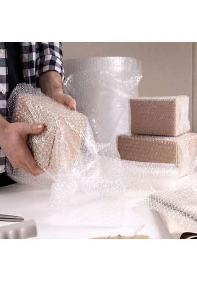 Pat-pat Balonlu Naylon Ambalaj Malzemesi, Çift Katmanlı Hava Kabarcıklı, 100 Cm X 50 M, Taşınma Ve Kargo İçin Koruyucu Paketleme Açık Indigo