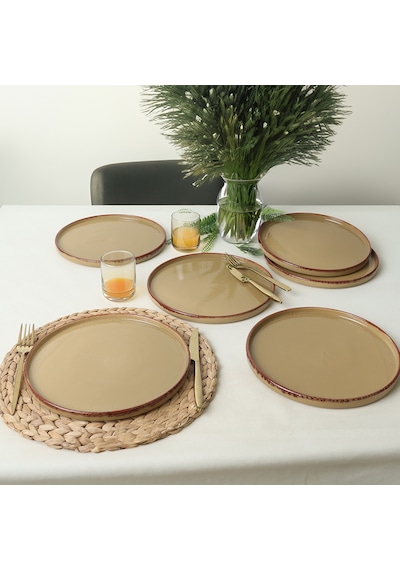 Keramika Vintage Stackable Servis Tabağı 27 Cm 6 Adet 21979