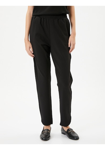 Koton Jogger Pantolon Beli Lastikli Cep Detaylı Siyah 4wak40004ek 4WAK40004EK999 Siyah