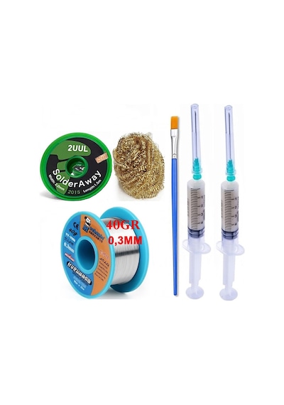 Mechanic /lehim Teli 40gr 0,3mm Flux Lehim Toplama 2uul-2015 Emme Teli 2,0mm Havya Lehimleme Teli Set11