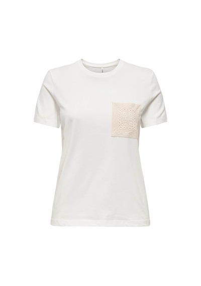 Only Onlenja Lıfe Beyaz Kadın T-shirt 15369258 Beyaz
