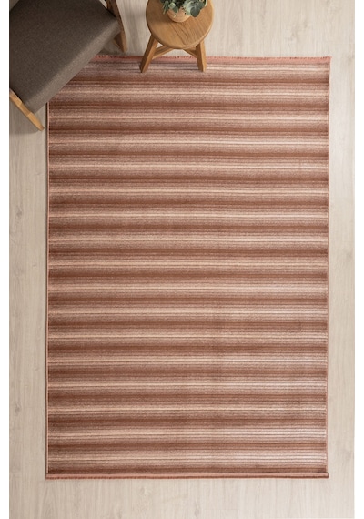 Koza Halı Stripe Terra Kilim Kaymaz Taban Salon Oturma Odası Antre Halısı 3 Terra