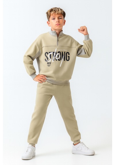 Ahengim Erkek Çocuk Brooklyn Stay Strong Baskılı 3 İplik Kalın Kışlık Eşofman Takımı Ak4225 Yeşil Ahengim Erkek Çocuk Brooklyn Stay Strong Baskılı 3 İplik Kalın Kışlık Eşofman Takımı Ak4225 Yeşil