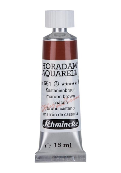 Schmincke : Horadam Aquarell Artist Sulu Boya : 15 Ml Tüp : Seri 2 651 Maroon Brown