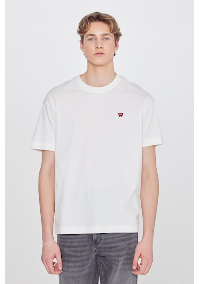 Wrangler Logolu Pamuklu Relaxed Fit Bisiklet Yaka T Shirt Erkek T Shirt W7nm203877 102 Beyaz