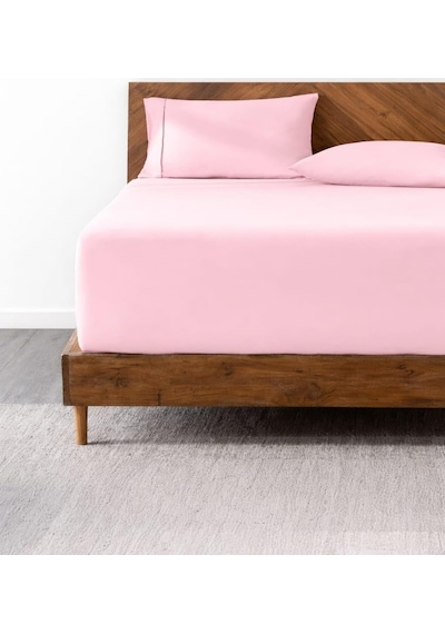 Lastikli & Hipoalerjenik Çarşaf%100 Pamuk Penye Kumaş Pembe 140x200, Luxcarsaf Çok Renkli