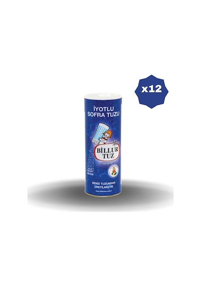 Billur İyotlu Tuz 125 Gr X 12 Adet