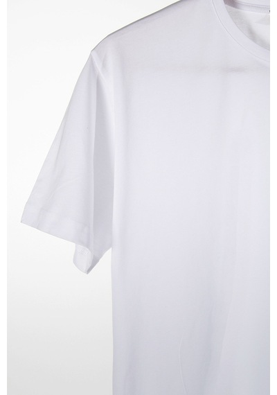 Erkek Bisiklet Yaka Oversize Rahat Kalıp Basic T-shirt 22y-3400761-1 Beyaz Beyaz