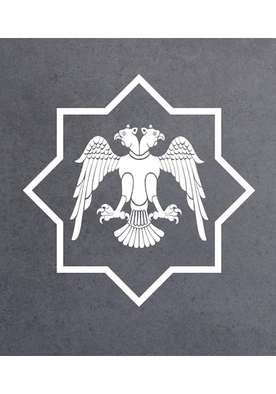 Sticker Usta Selçuklu Kartalı Yıldızı Sticker Araba Oto Motosiklet Karavan Etiket 00228 Kırmızı