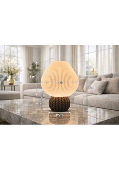 Dovi Model - Led Abajur - Masa Lambası - Usb 5v İle Çalışır - Slim Led Aydınlatması Dahildir - Dekoratif Lamba - Renk Seçenekli Çok Renkli