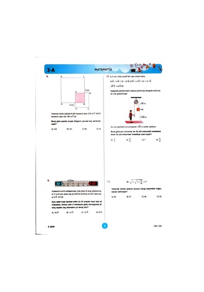 8.sınıf Lgs Deneme Sınavı - Sayısal Bölüm - 4 Kitapcık