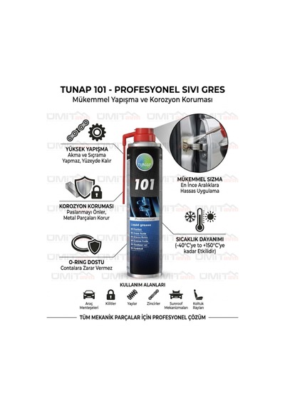 Tunap  101 Profesyonel Sıvı Gres Sprey 400 ML