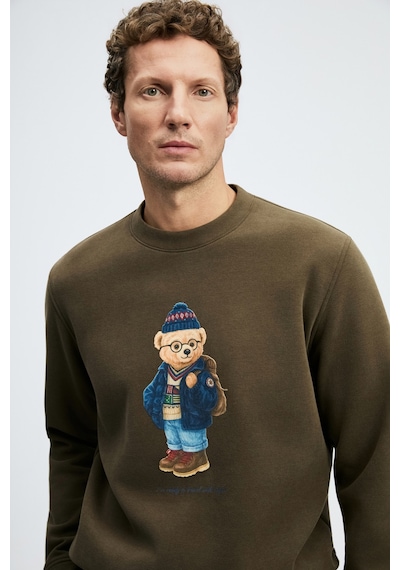 Lufian Mıles Erkek Sweatshirt Kahverengi Kahverengi 112030201100400